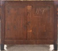 A Regency Style Parcel Gilt and Ebonized Penwork Cabinet