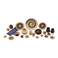 A Collection of Pomo, Tohono-O'odham, and Navajo Miniature Baskets
