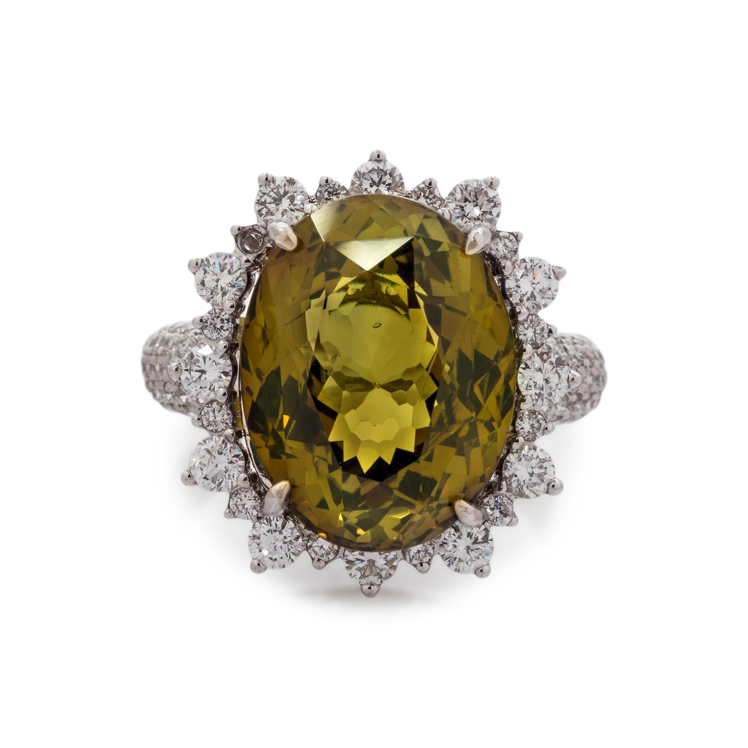 ALEXANDRITE AND DIAMOND RING