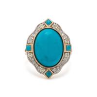 TURQUOISE AND DIAMOND RING