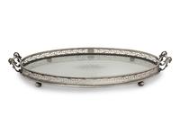 An American Silver Mounted Cut Glass Tray