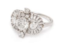 A Platinum and Diamond Ring, C.D. Peacock, 5.20 dwts.