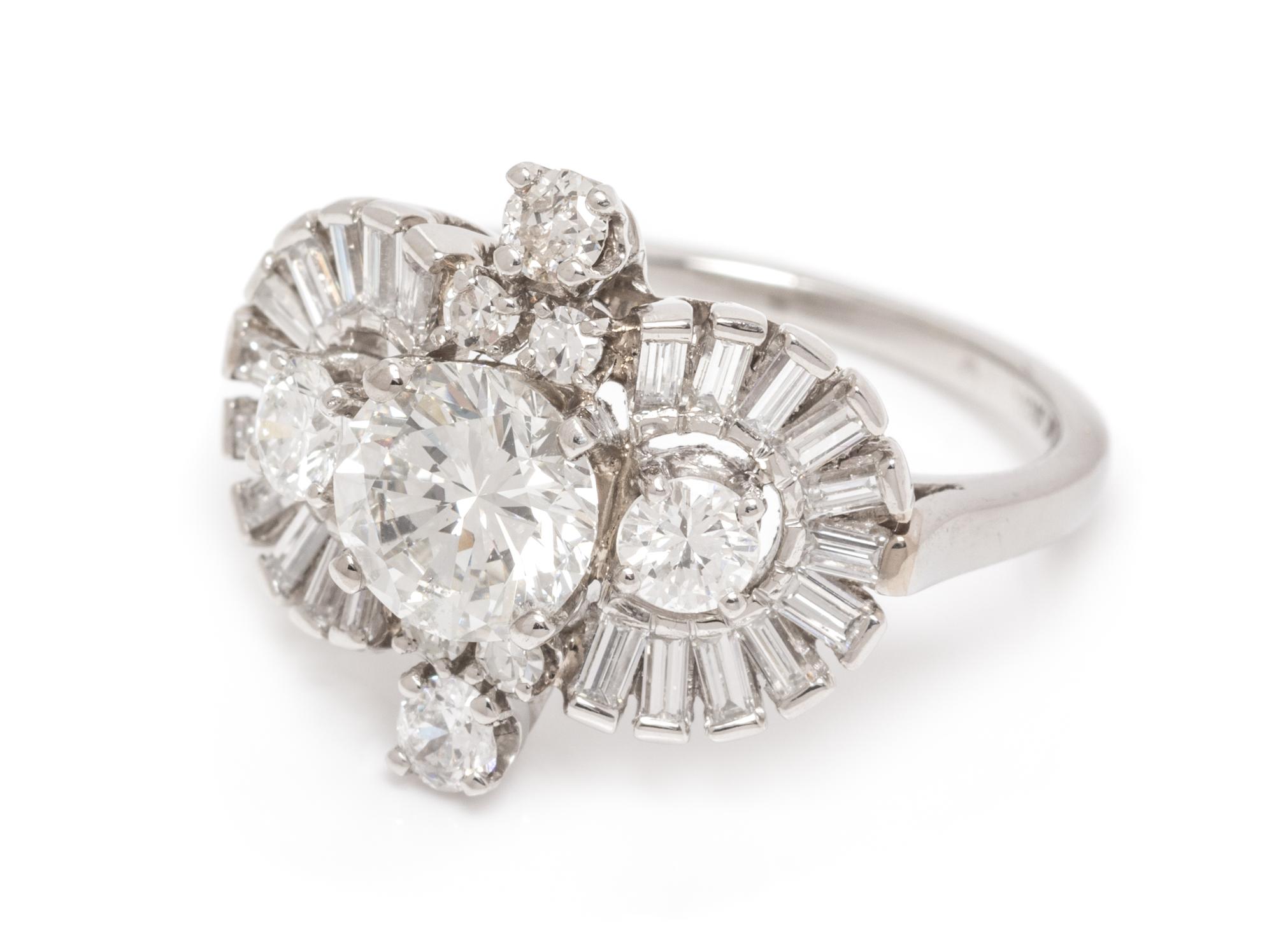 A Platinum and Diamond Ring, C.D. Peacock, 5.20 dwts.