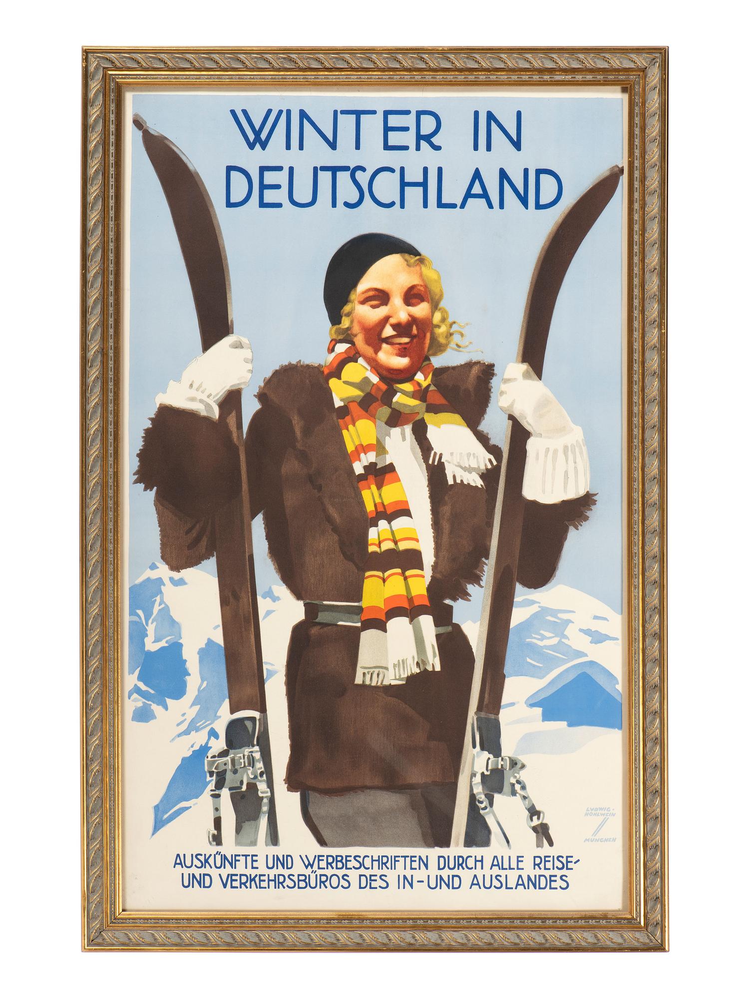 [TRAVEL]. HOHLWEIN, Ludwig, artist. Winter in Deutschland. Munich, ca early 1930s.