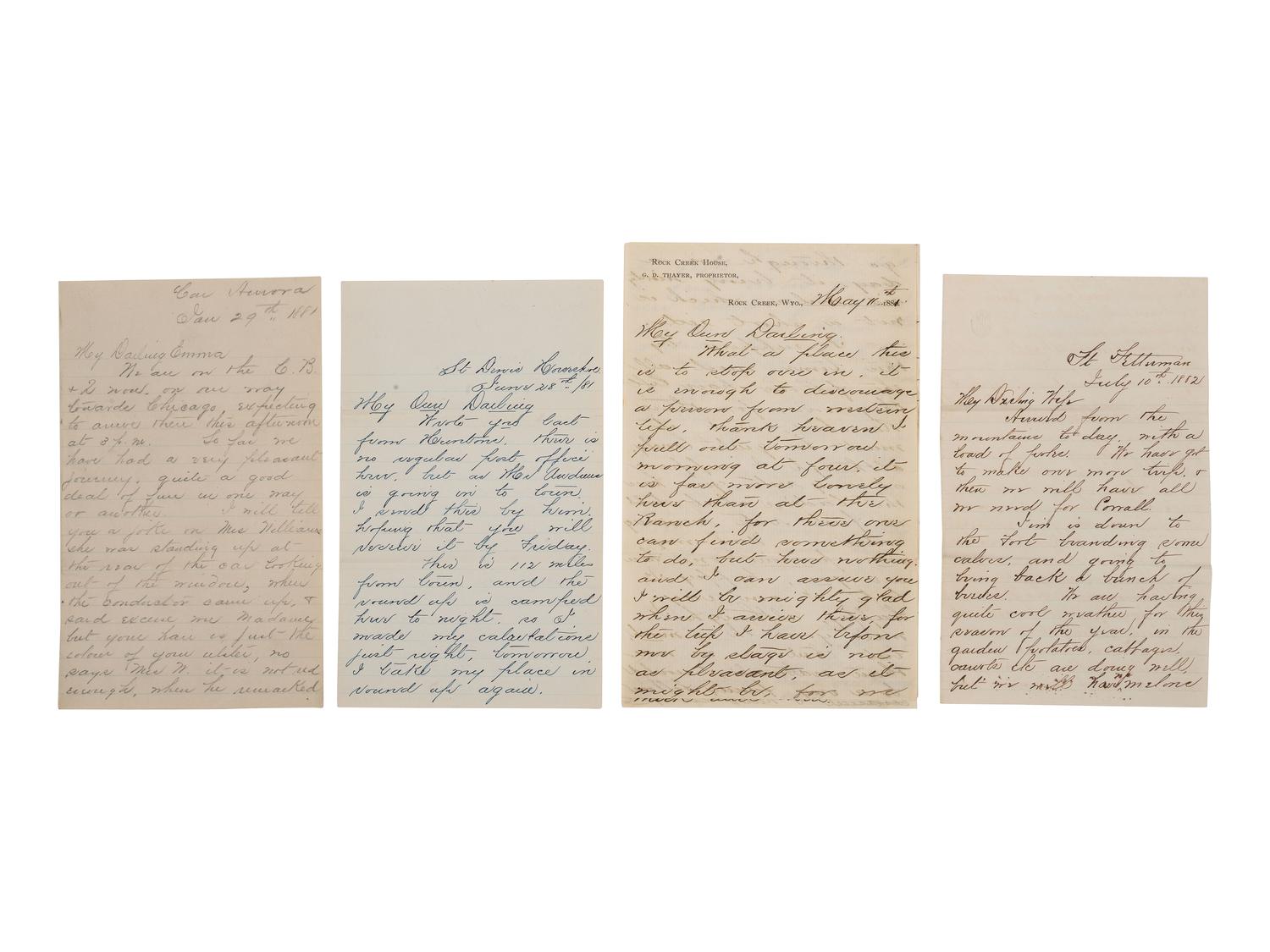 [WYOMING TERRITORY]. Letter archive of Wyoming Stock Growers Association member Lemuel C. Smith, Jr. (1857-1930) including descriptions of Cheyenne and the Wyoming cattle industry, ca 1866-1928.