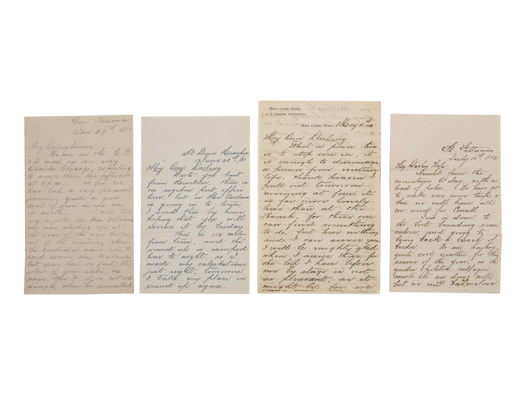 [WYOMING TERRITORY]. Letter archive of Wyoming Stock Growers Association member Lemuel C. Smith, Jr. (1857-1930) including descriptions of Cheyenne and the Wyoming cattle industry, ca 1866-1928.