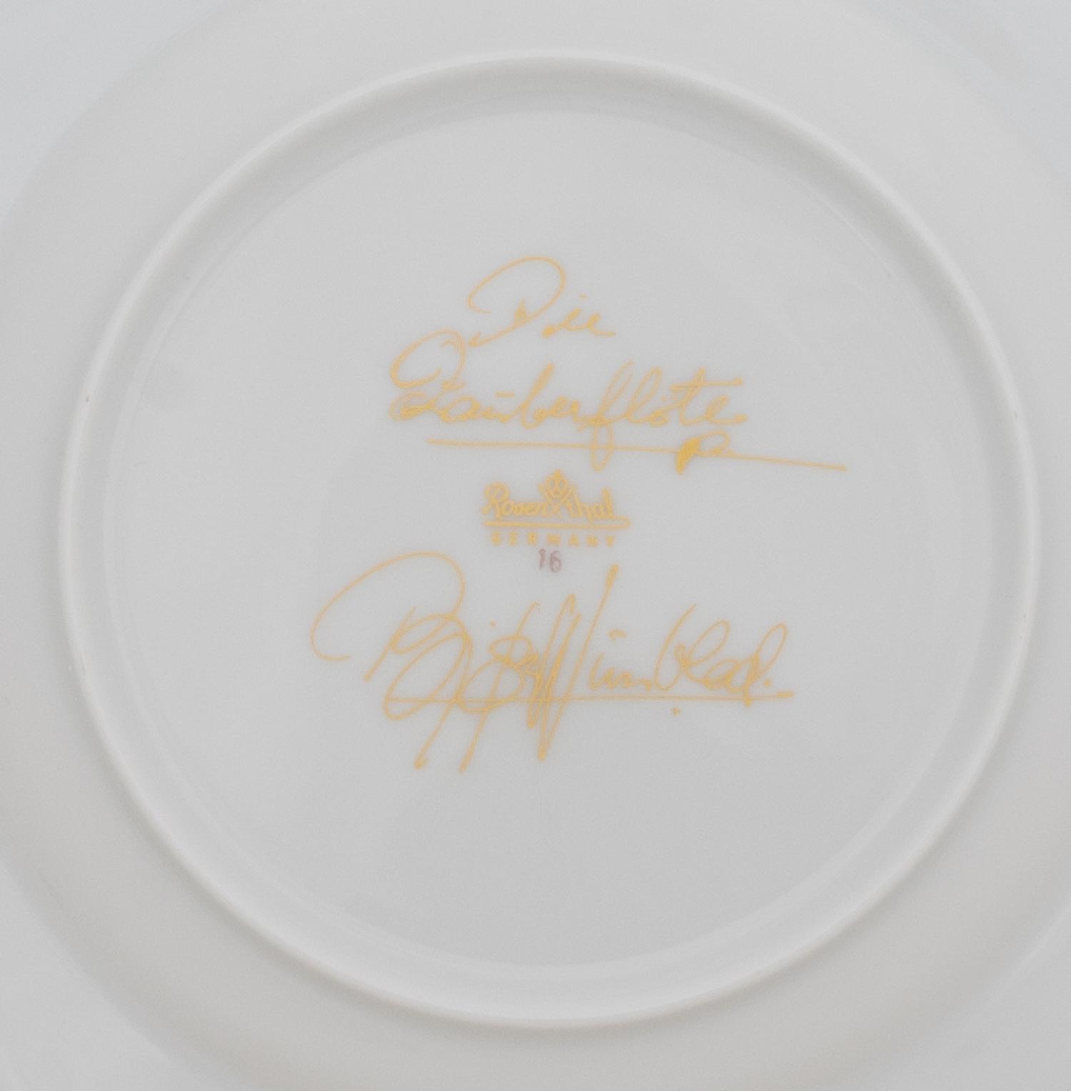 A Rosenthal Magic Flute Gilt-Decorated Porcelain Dinner Service
