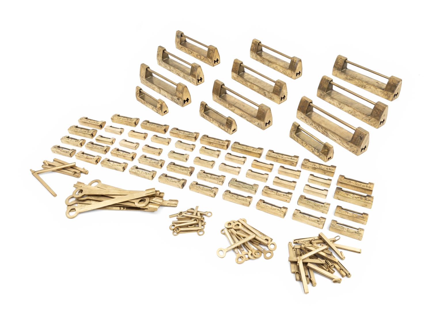 A Group of Chinese Brass Locks