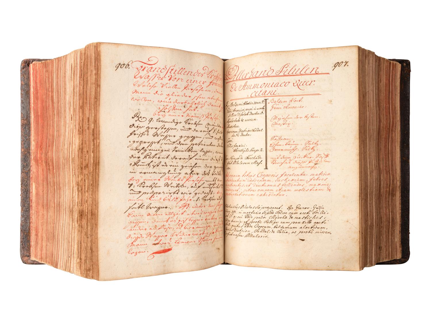 [MANUSCRIPTS - MEDICINE]. MOHR. A large compendium of medical and surgical treatments and cures for “different infirmities of human life,” kept by a practicing physician. [Vienna?, ca 1799-1818].