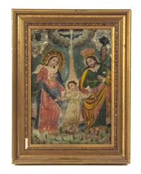 A Spanish Colonial Retablo, 18TH/19TH CENTURY, Height 14 x width 10 inches. — 18TH/19TH CENTURY,