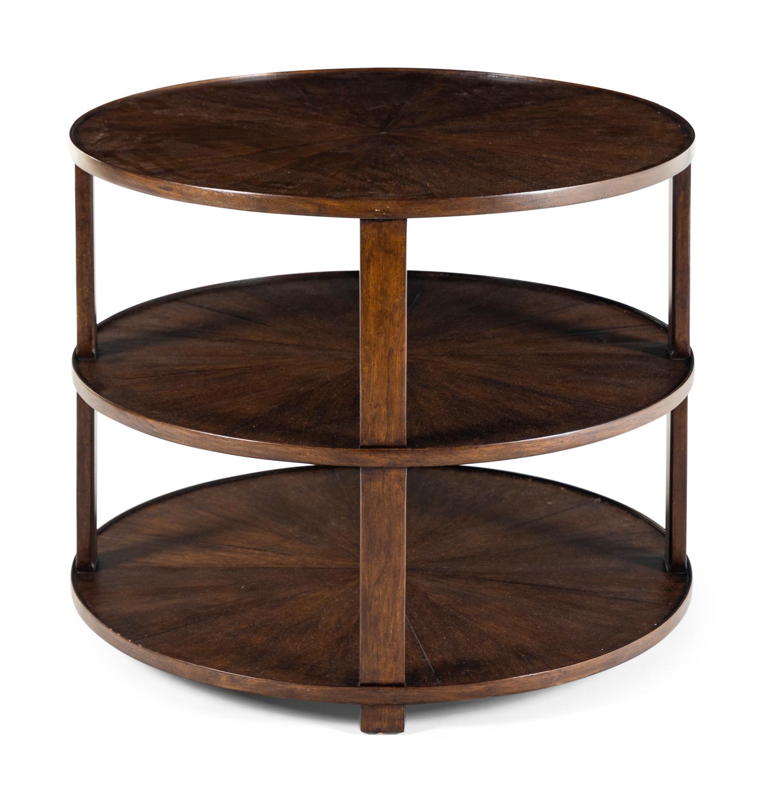 A Dessin Fournir Three-Tier Circular Side Table