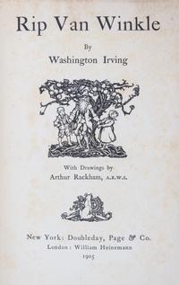 (WEITZ-COLEMAN; RACKHAM, ARTHUR) IRVING, WASHINGTON. Rip Van Winkle. NY, 1905. Finely bound by Herbie Weitz.