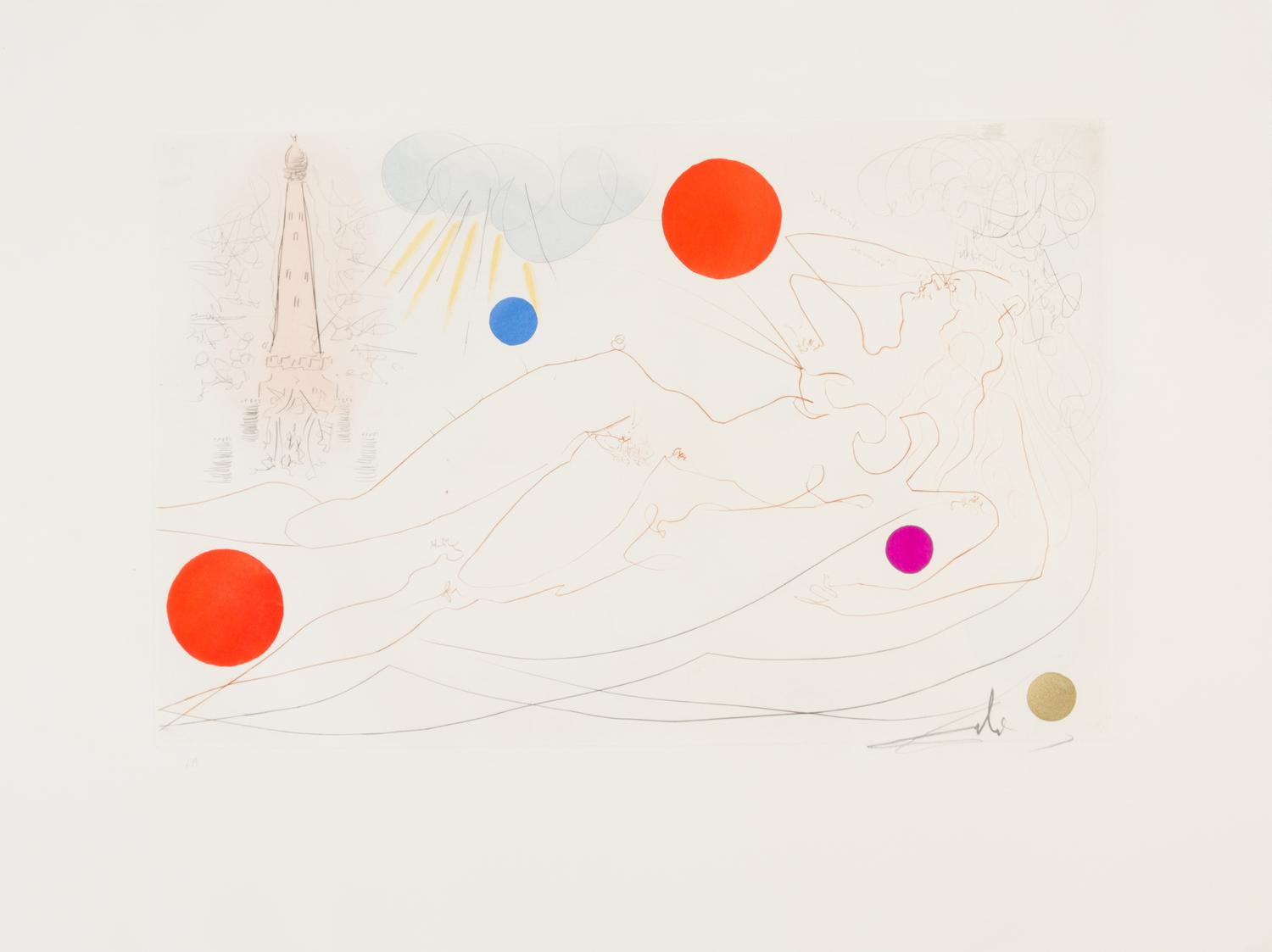 Salvador Dali, (Spanish, 1904-1989), Visions of Chicago (suite of four)