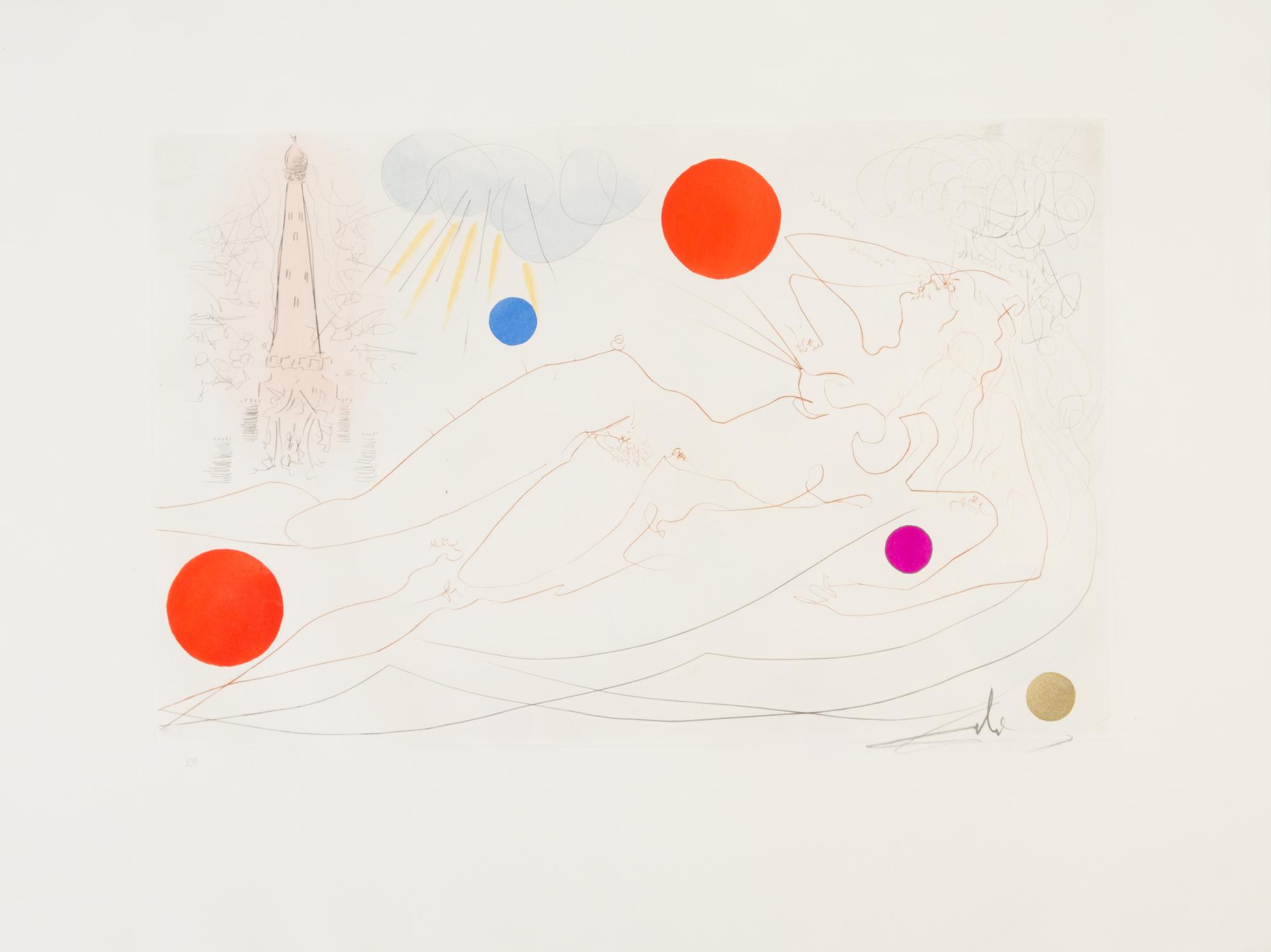Salvador Dali, (Spanish, 1904-1989), Visions of Chicago (suite of four)