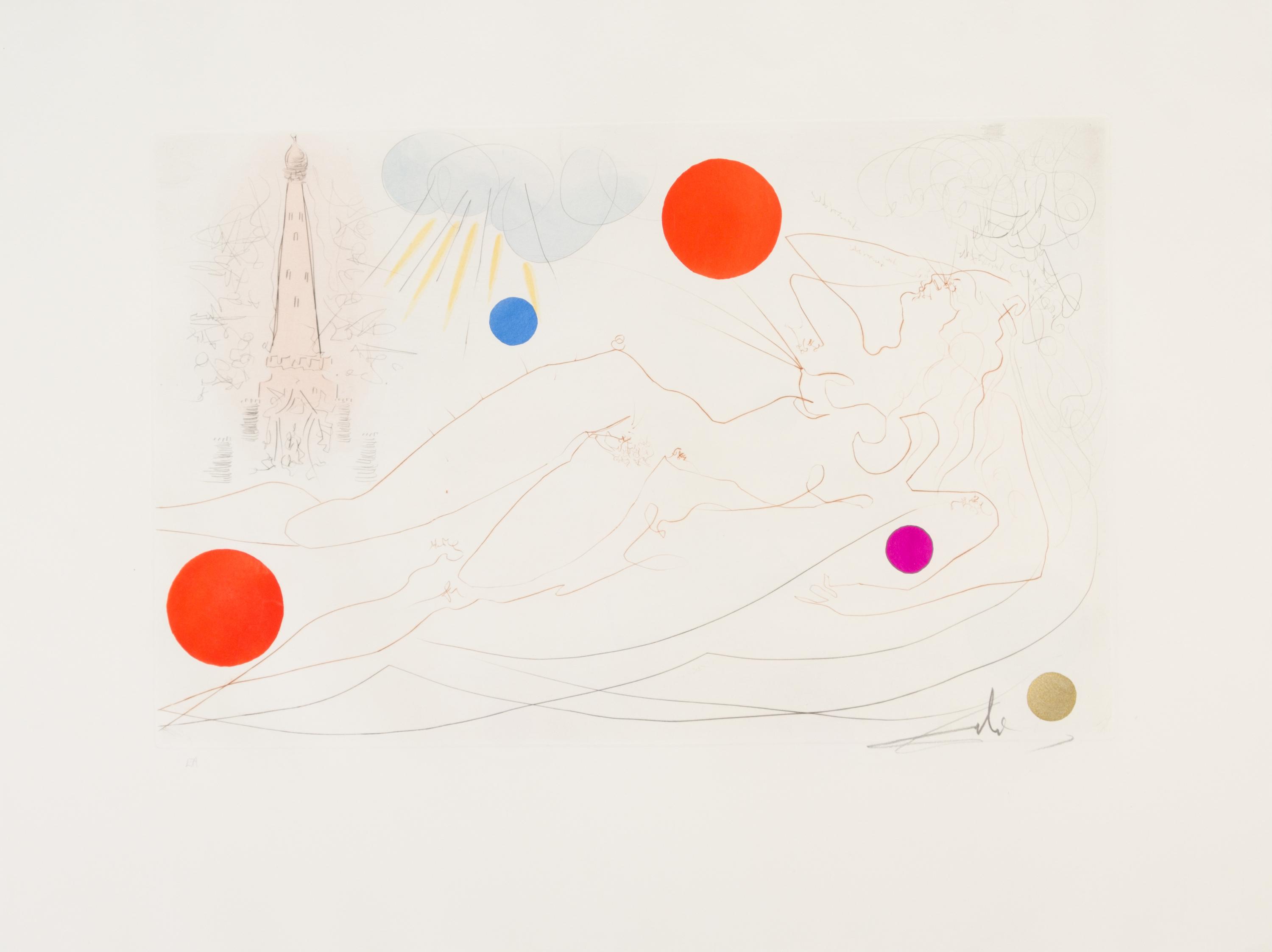 Salvador Dali, (Spanish, 1904-1989), Visions of Chicago (suite of four)