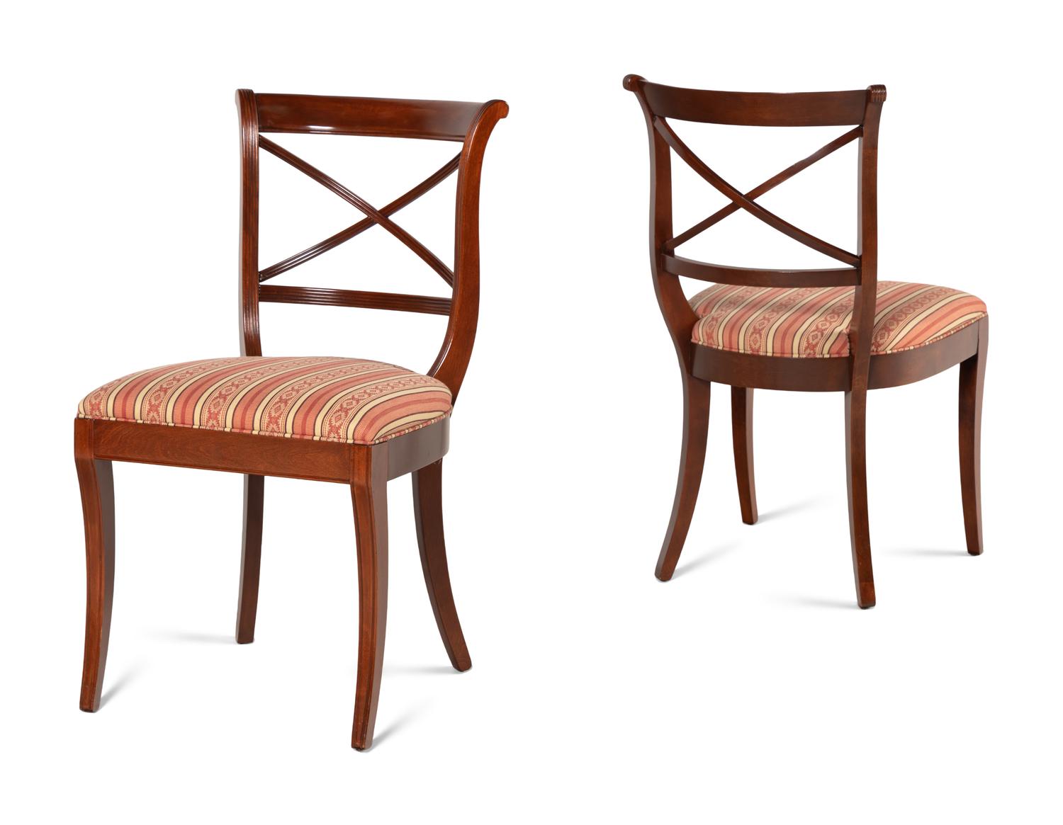 A Set of Six Regency Style Mahogany Dining Chairs