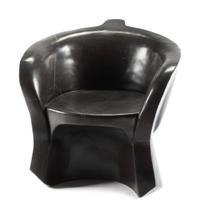 A Pair of Italian Marble "Face" Chairs Height 27 x width 27 1/2 x depth 27 inches.