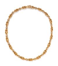 ROBERTO COIN, BICOLOR GOLD 'REEF KNOT' COLLAR NECKLACE