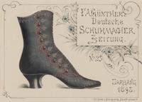 A Set of Four German Giltwood-Framed Shoe Advertisements