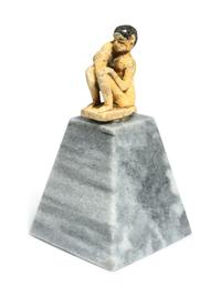 An Egyptian Two-Tone Faience Eroticon