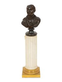 An English Gilt and Patinated Bronze and Marble Pocket Watch Stand