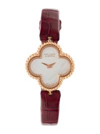 VAN CLEEF & ARPELS, 18K ROSE GOLD AND MOTHER-OF-PEARL 'SWEET ALHAMBRA' WATCH
