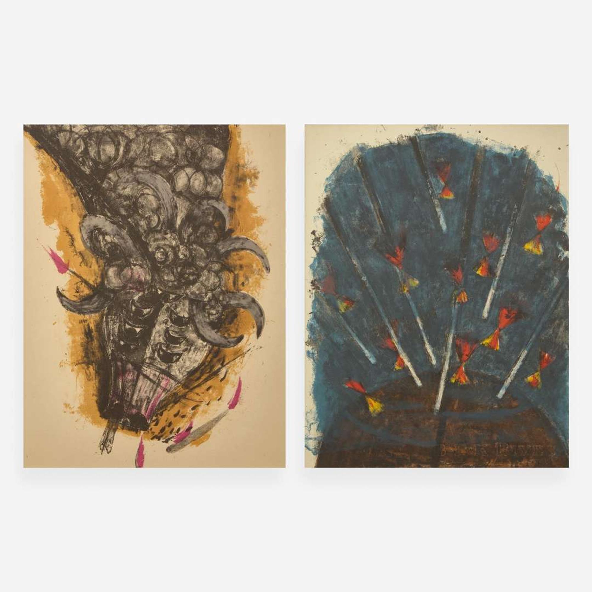 Rufino Tamayo (Mexican, 1899-1991) Two prints from the Apocalypse of Saint John