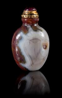 A Banded Agate Snuff Bottle Height 2 1/8 inches. — 1730-1850