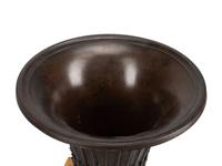 A Pair of Charles X Patinated Bronze and Marble Urns