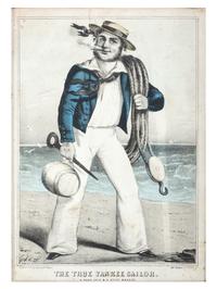 A Sarony & Major Hand-Colored Lithograph, "The True Yankee Sailor"