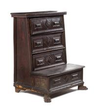 An Italian Walnut Prie-Dieu Height 37 3/8 x width 31 1/8 x depth 23 3/8 inches. — 16TH CENTURY WITH LATER ELEMENTS