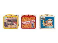A "Cracker Jack" Lunch Box, a "Ronald McDonald" Lunch Box and a "Frosted Flakes" Lunch Box