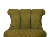 A Pair of Scroll-back Slipper Chairs