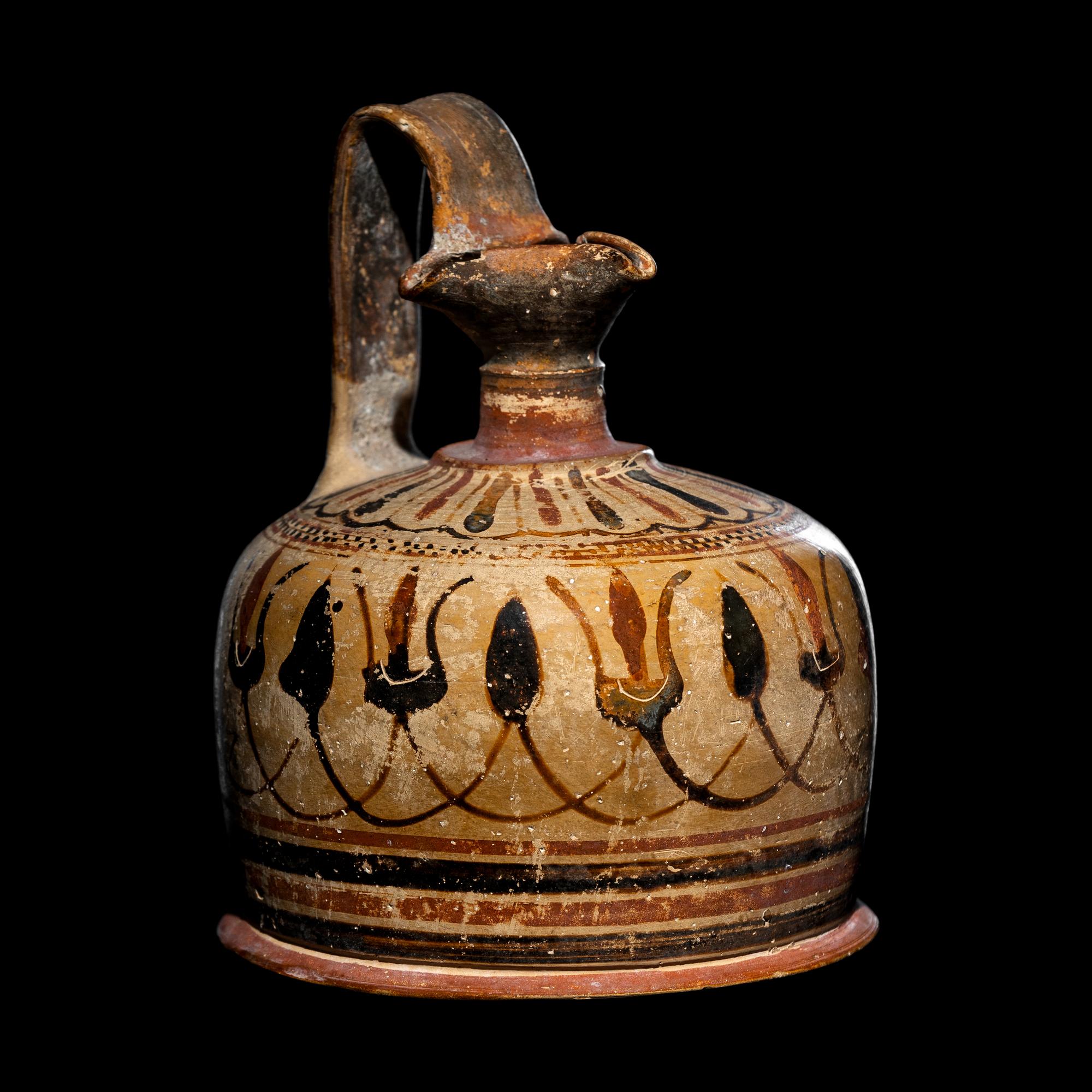 A Greek Terracotta Squat Lekythos