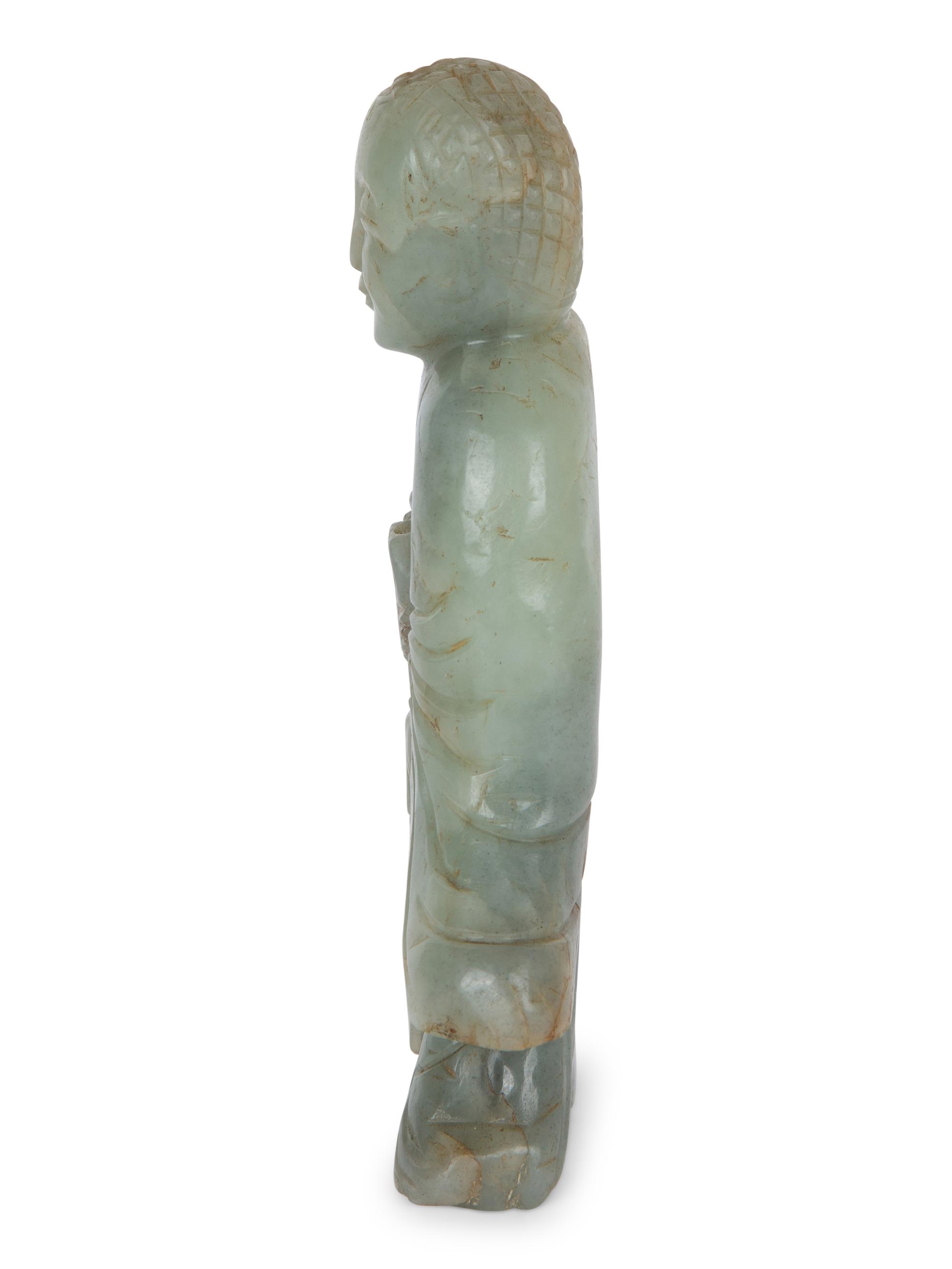 A Chinese Carved Jade Monk — 19TH CENTURY
