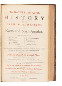 JEFFERYS, Thomas (1719-1771). The Natural and civil history of the French dominions in North and South America . London: Printed for Thomas Jefferys, 1760.
