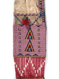 Sioux Beaded Hide Tobacco Bag
