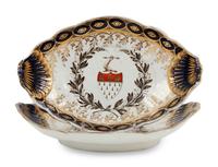 A Pair of Chamberlains Worcester Porcelain Armorial Dishes