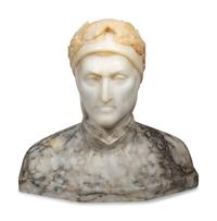 An Italian Alabaster Bust of Dante Alighieri