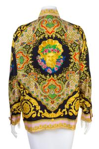 A Gianni Versace Silk Print Shirt, Size 42.
