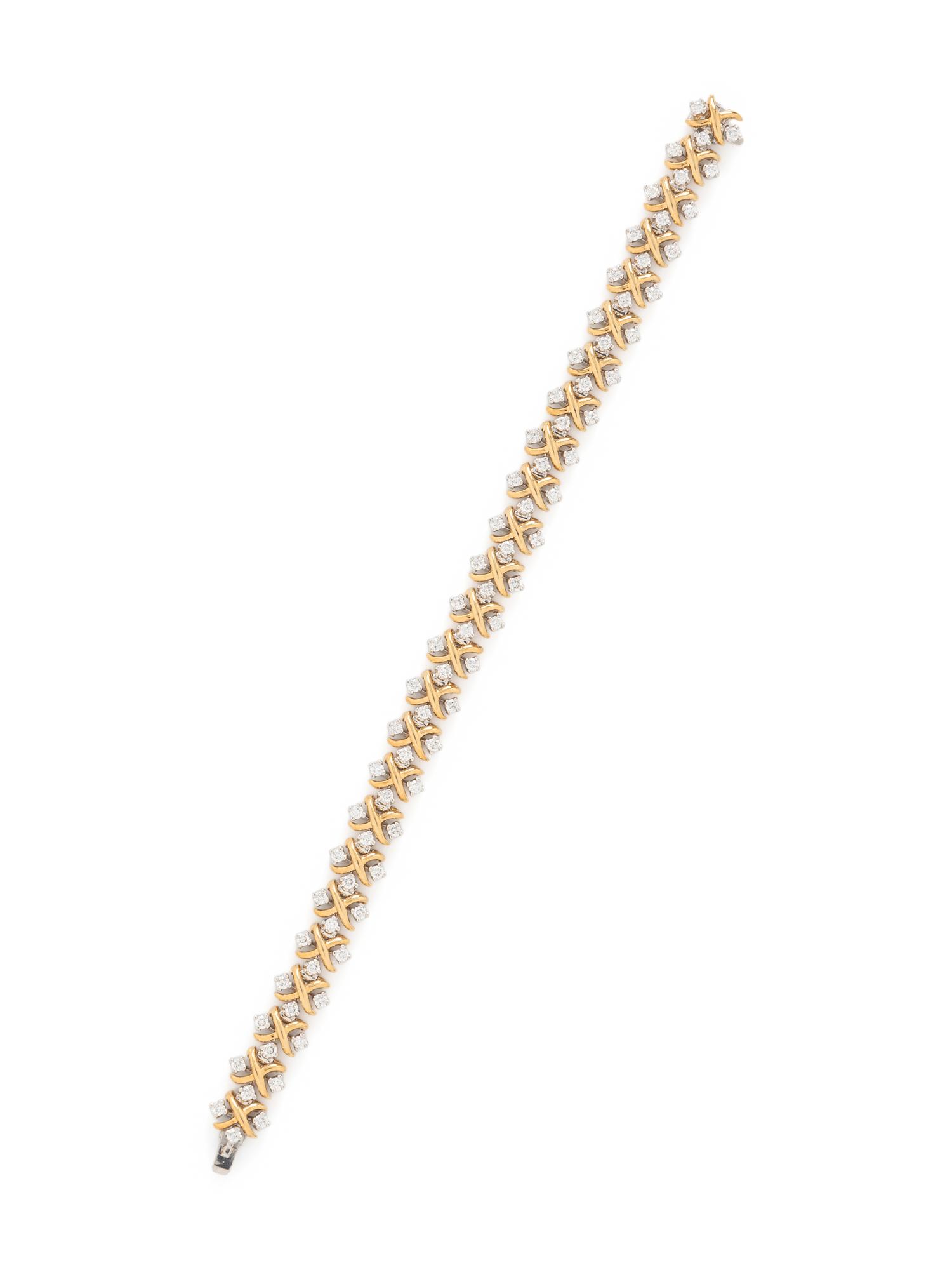 TIFFANY & CO., SCHLUMBERGER, YELLOW GOLD AND DIAMOND 'LYNN' BRACELET