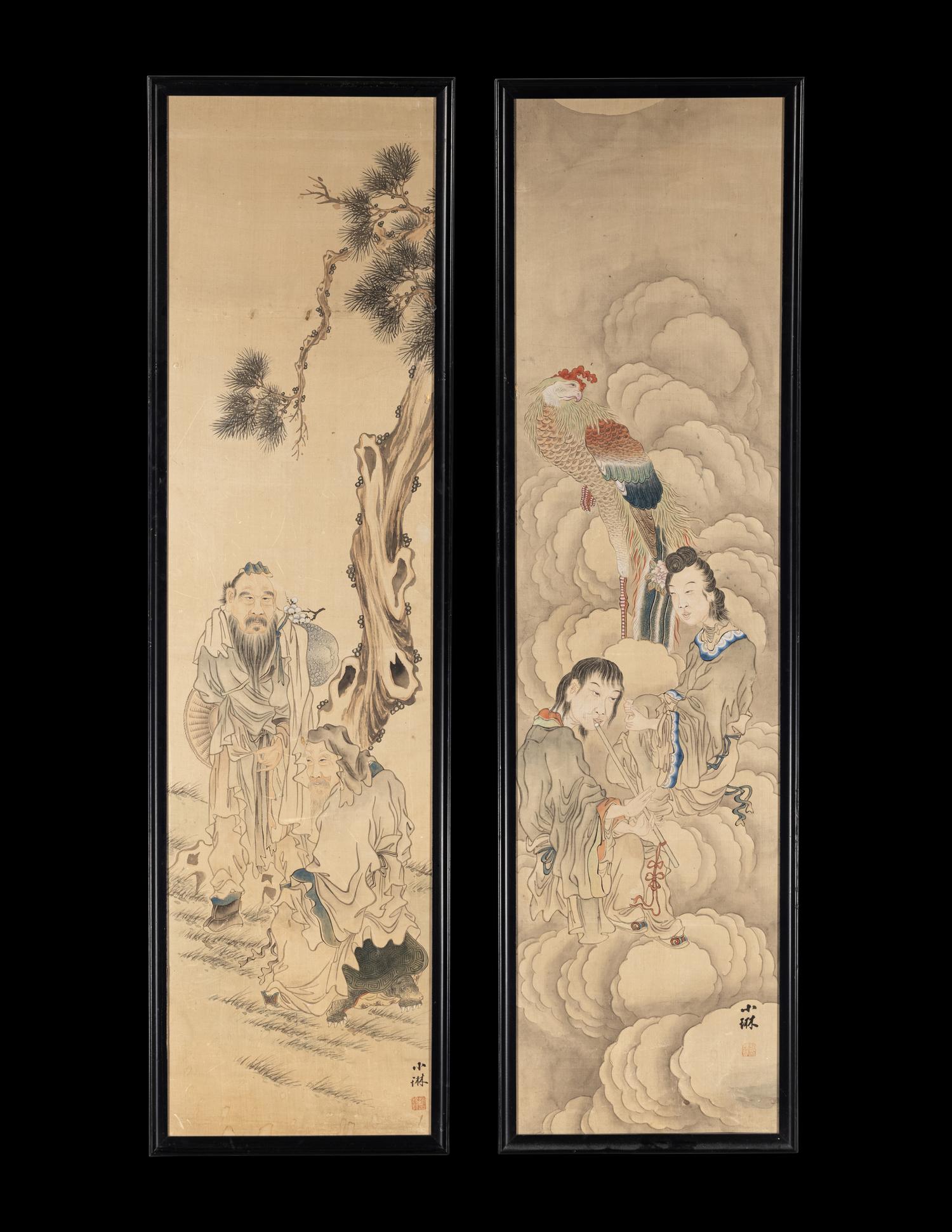 Two Korean Ink and Color Paintings