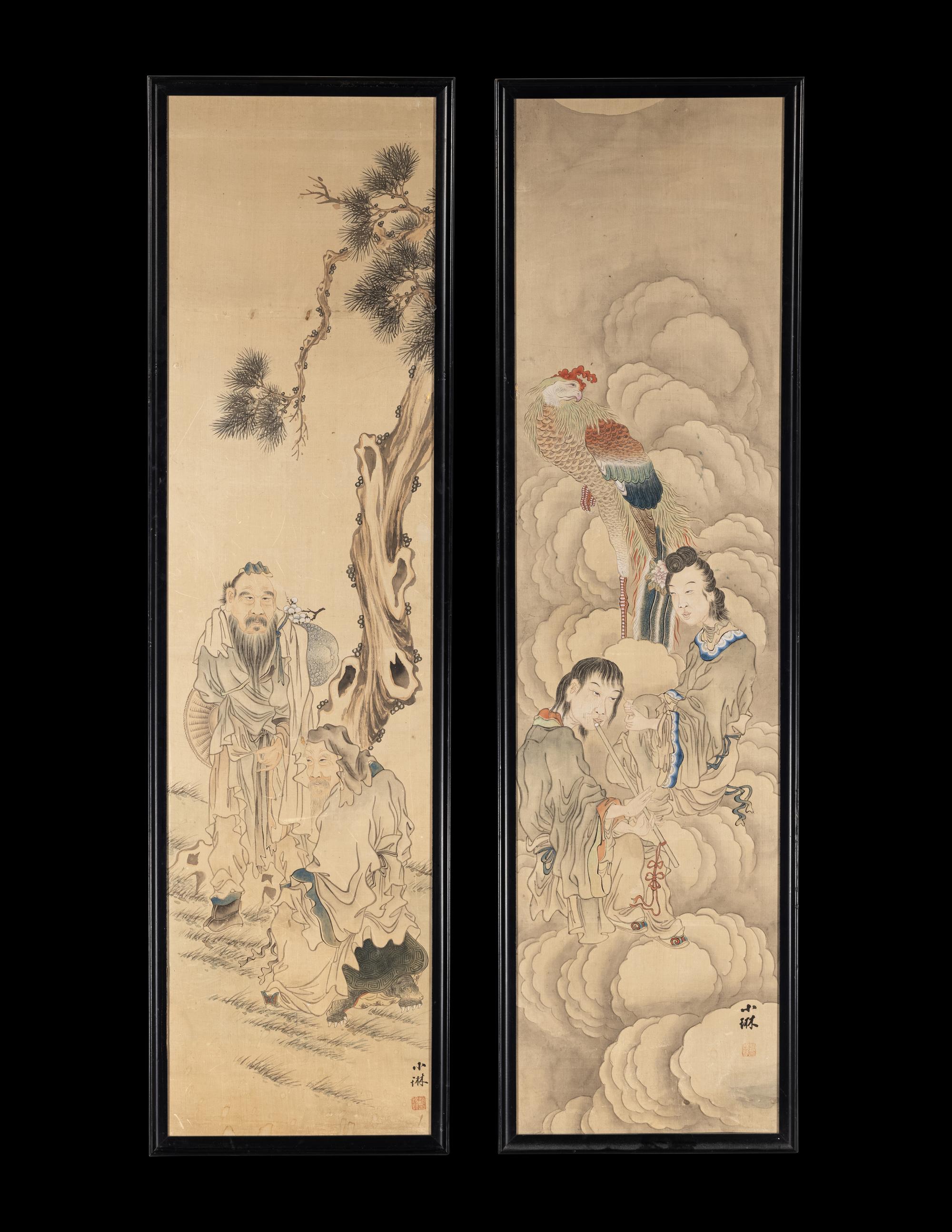 Two Korean Ink and Color Paintings