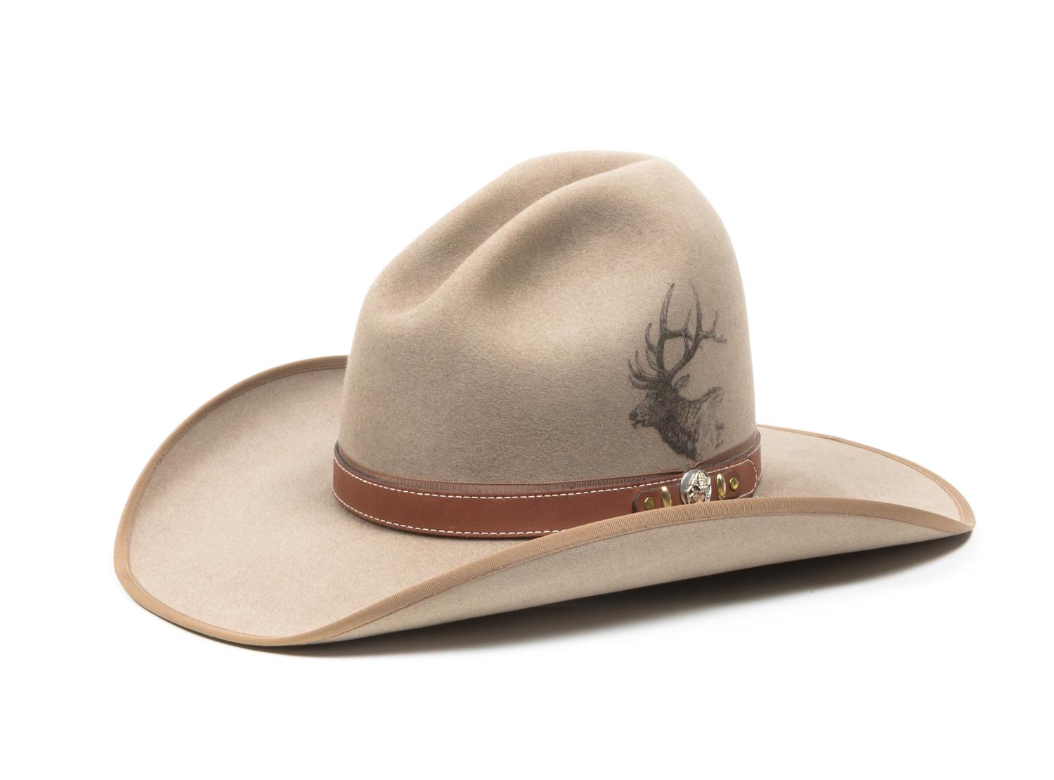 A Custom Made Cowboy Hat by Rand's, Billing's Montana Size 7 1/4.