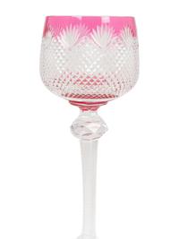 Twenty-Two Baccarat Nonancourt Cranberry Cut-to-Clear Hock Glasses