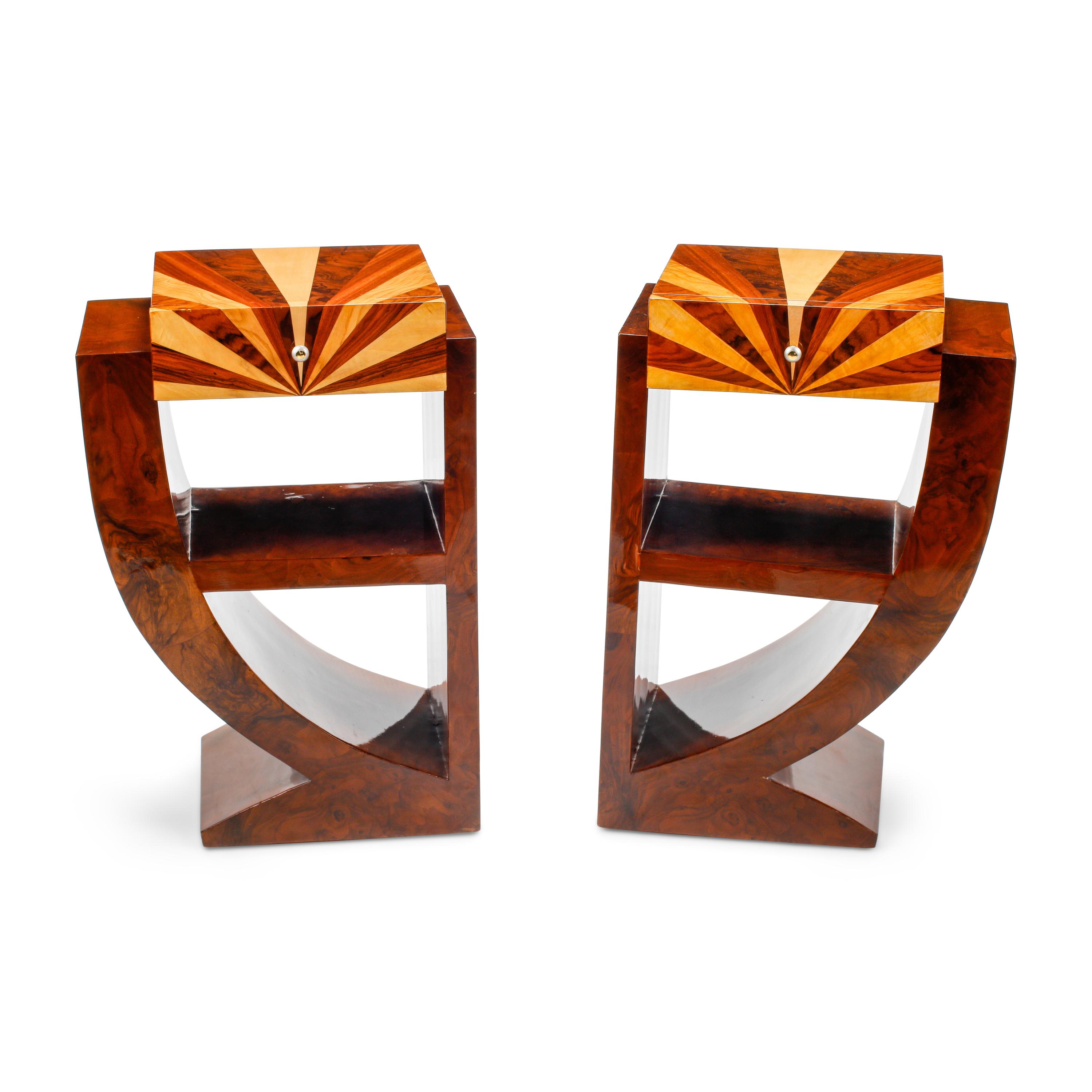 A Pair of Art Deco Style Night Stands