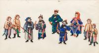 Three Chinese Export Pith Paintings