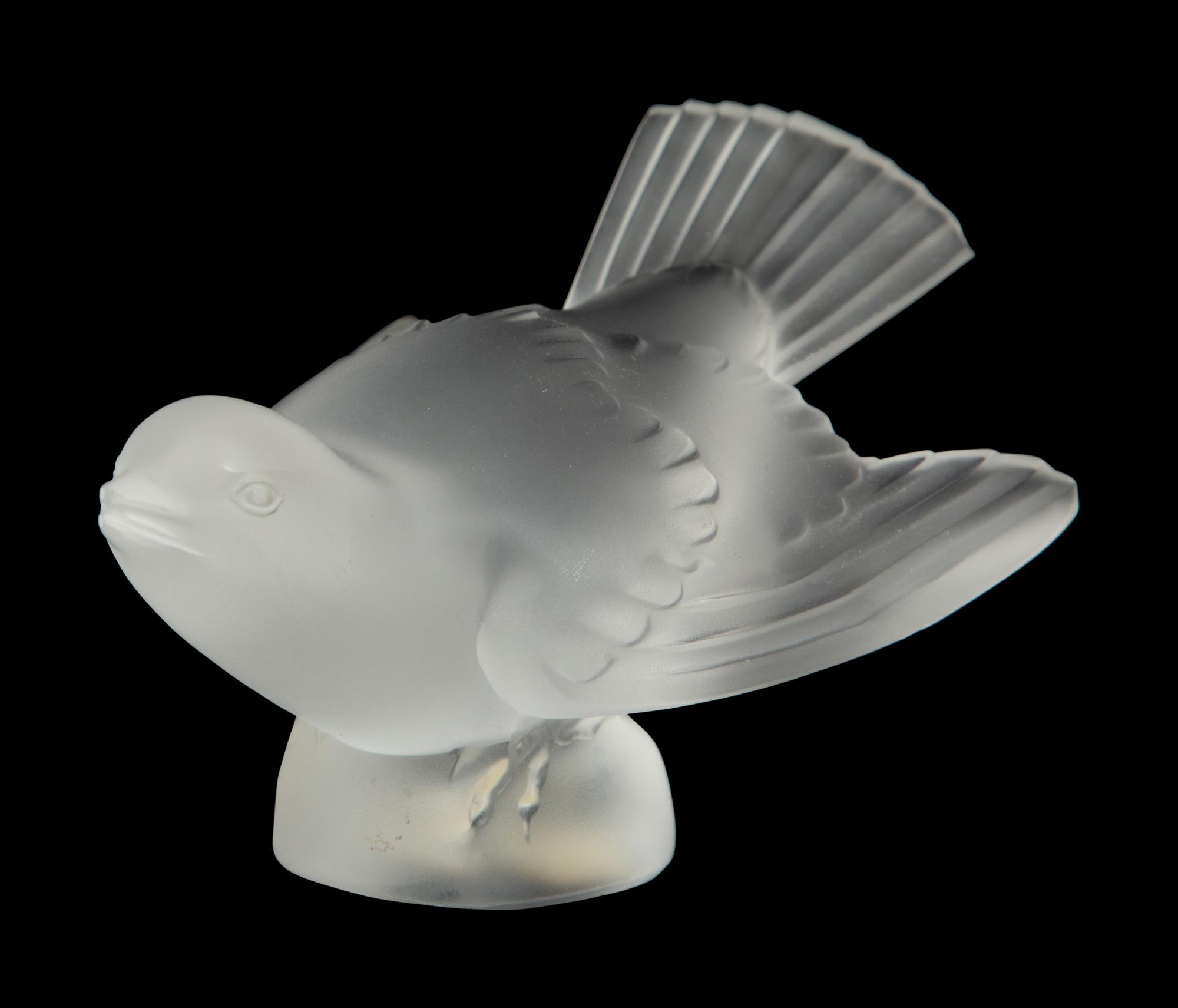 Six Lalique Bird Figures