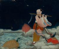 A Pair of Chinese Reverse Paintings on Glass