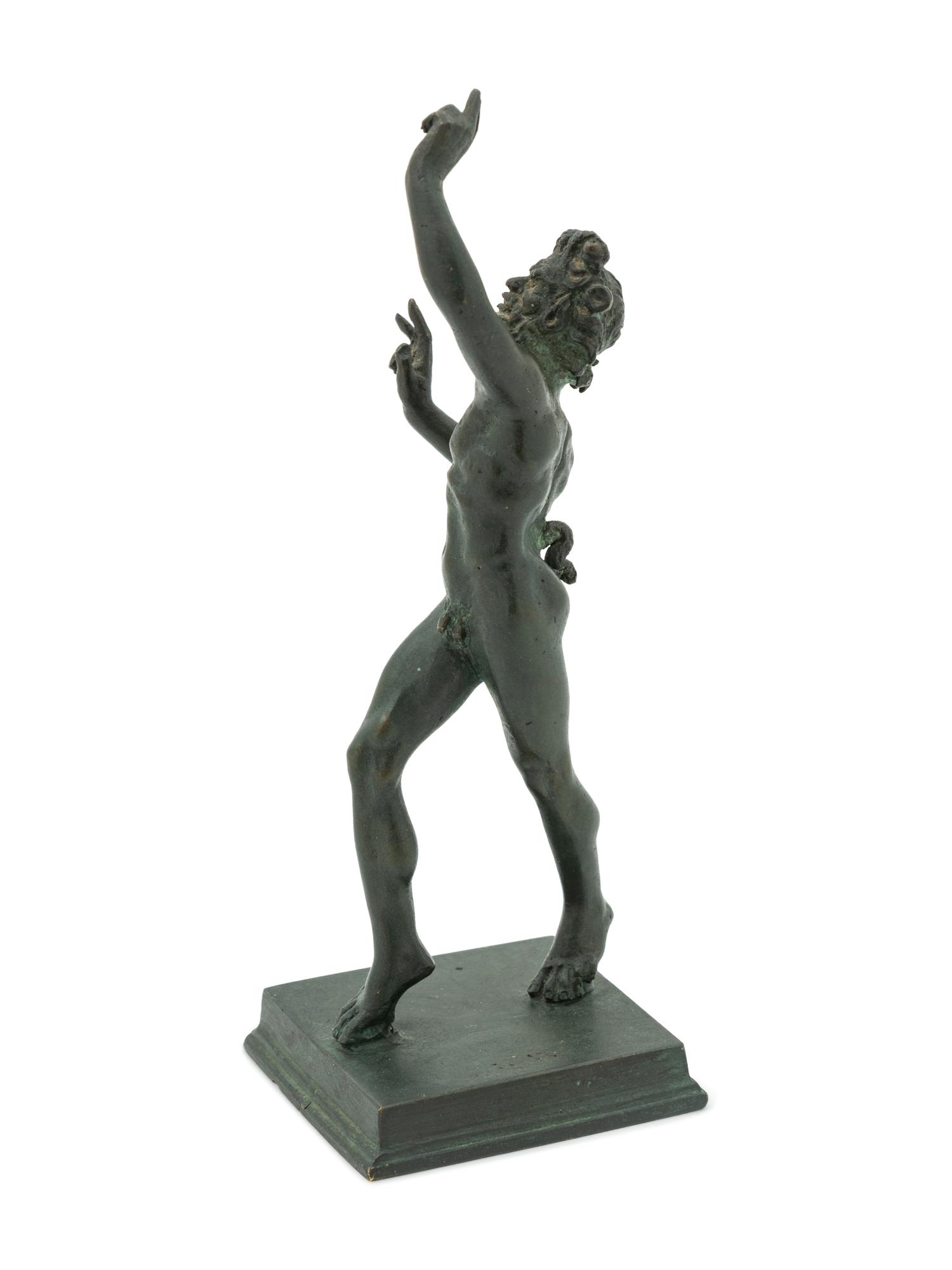 A Grand Tour Bronze Figure of the Faun of Pompeii